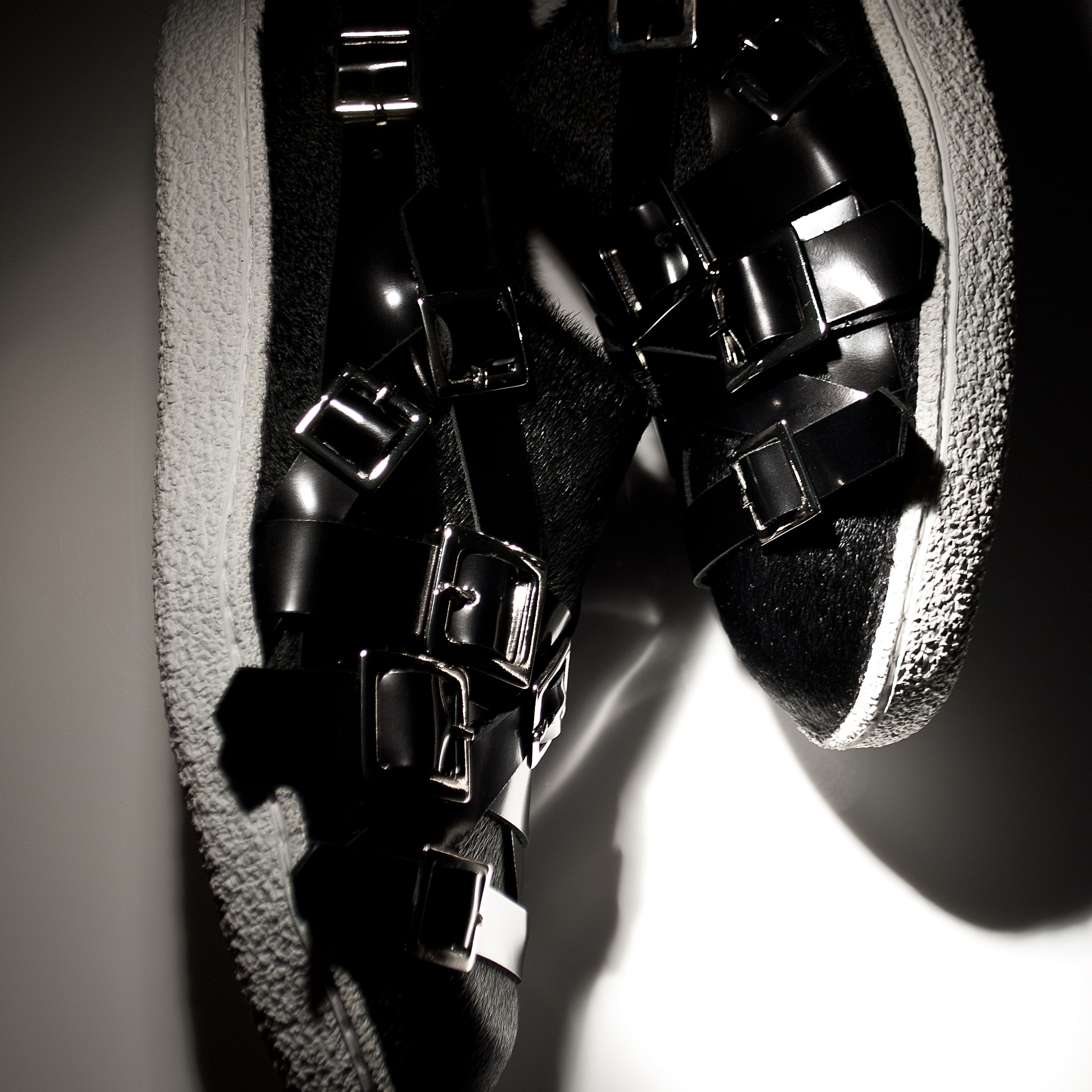 Diego Vanassibara Pony Hair Shoe DV077-Diego-Vanassibara-Pony-Black-Buckles-Shoe